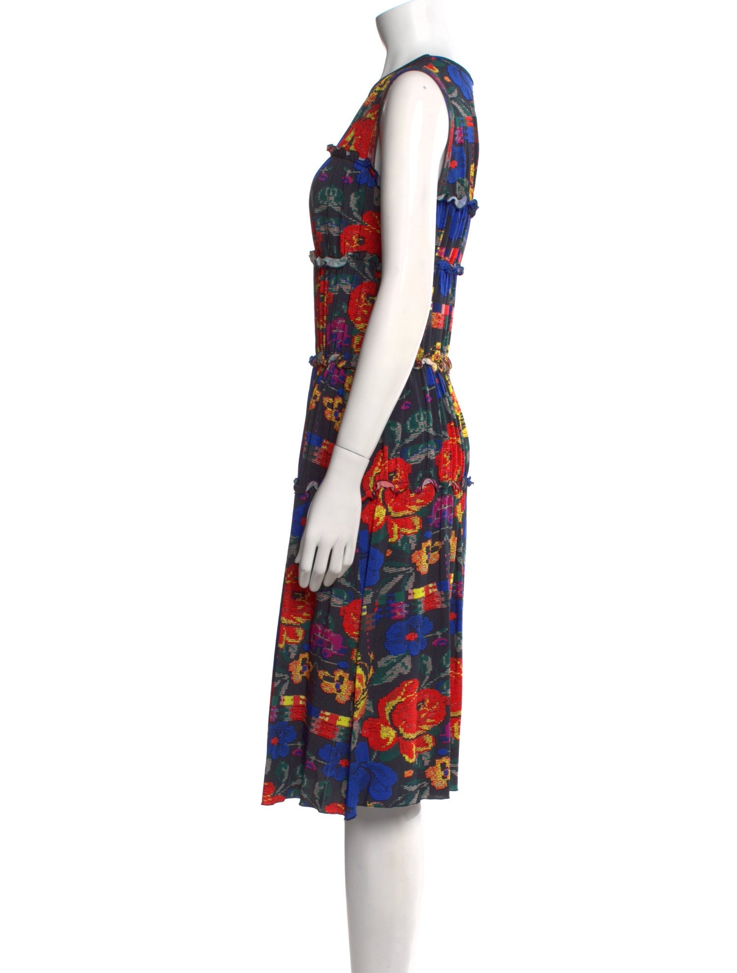 Piazza Sempione Floral Print Midi Length Dress