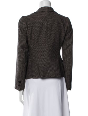 Piazza Sempione Cashmere Houndstooth Print Blazer