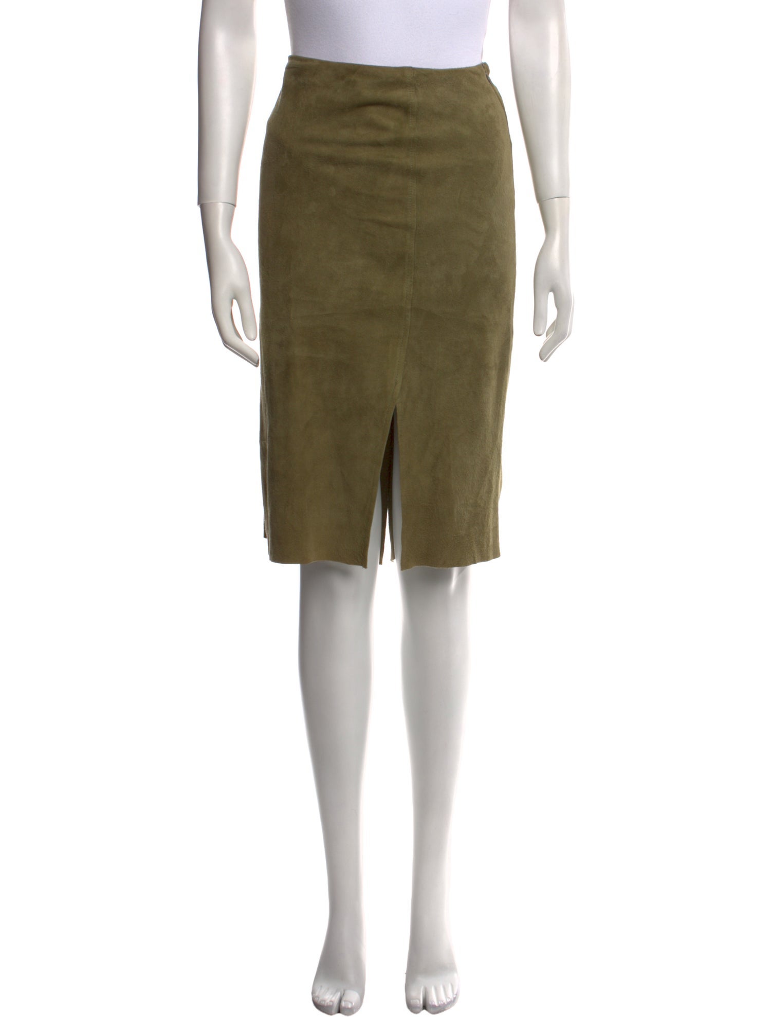 Piazza Sempione Lamb Leather Knee-Length Skirt