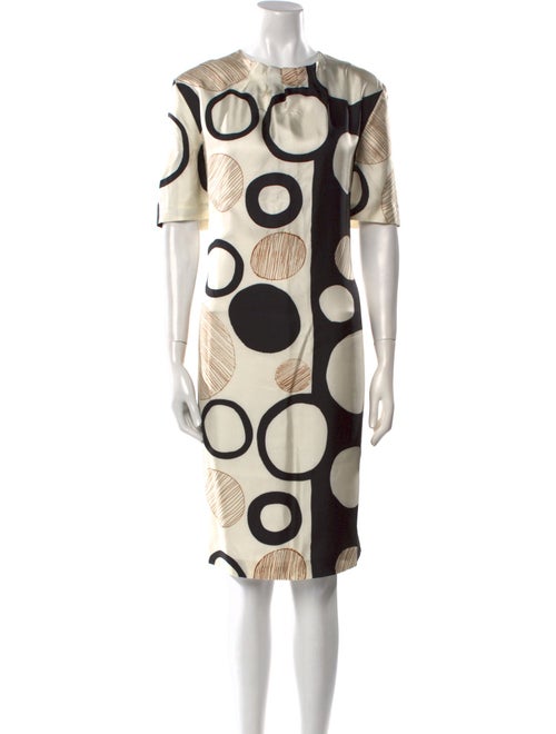 Piazza Sempione Polka Dot Print Knee-Length Dress