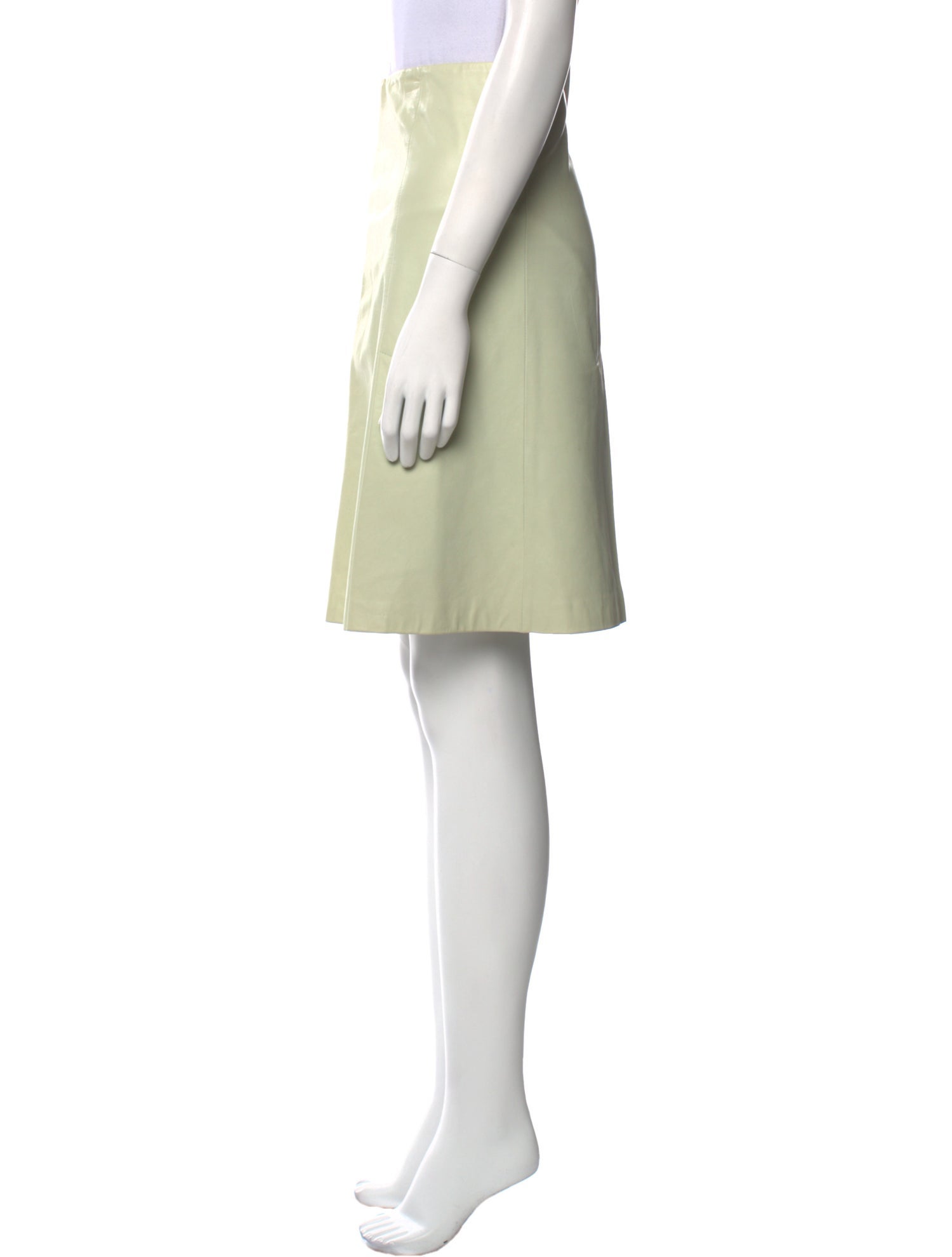 Piazza Sempione Leather Knee-Length Skirt