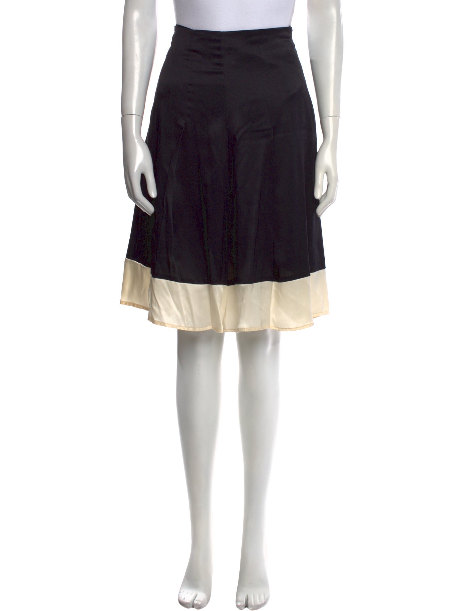 Piazza Sempione Pleated Accents Knee-Length Skirt