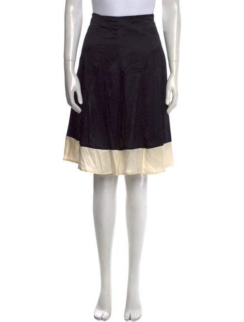 Piazza Sempione Pleated Accents Knee-Length Skirt