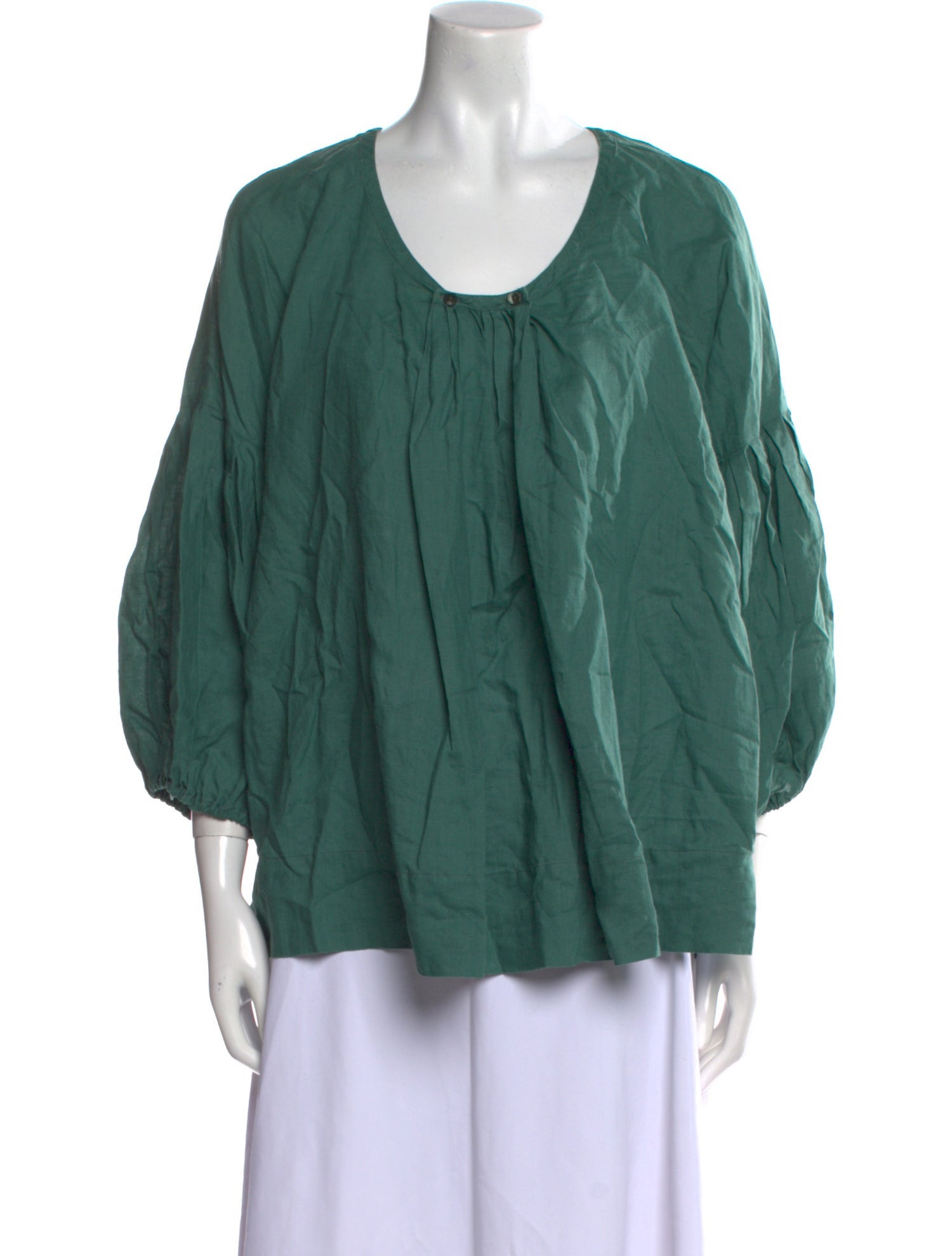 Piazza Sempione Bamboo Scoop Neck Blouse