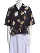 Piazza Sempione Printed Three-Quarter Sleeve Button-Up Top