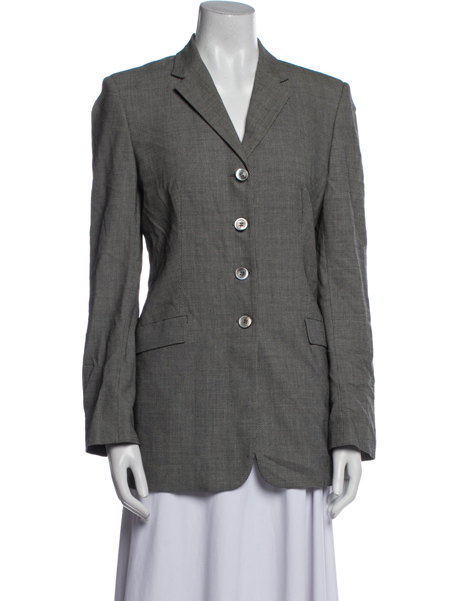 Piazza Sempione Virgin Wool Striped Blazer