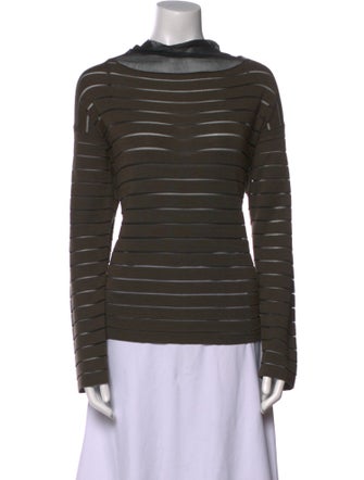 Piazza Sempione Virgin Wool Striped Sweater