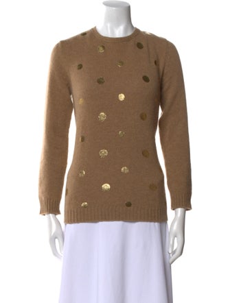 Piazza Sempione Virgin Wool Polka Dot Print Top