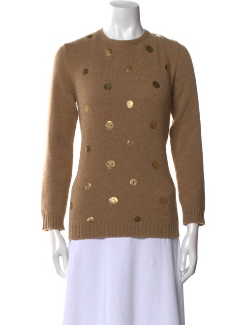Piazza Sempione Virgin Wool Polka Dot Print Top