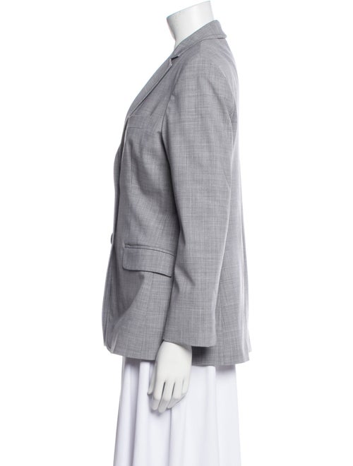 Piazza Sempione Virgin Wool Plaid Print Blazer