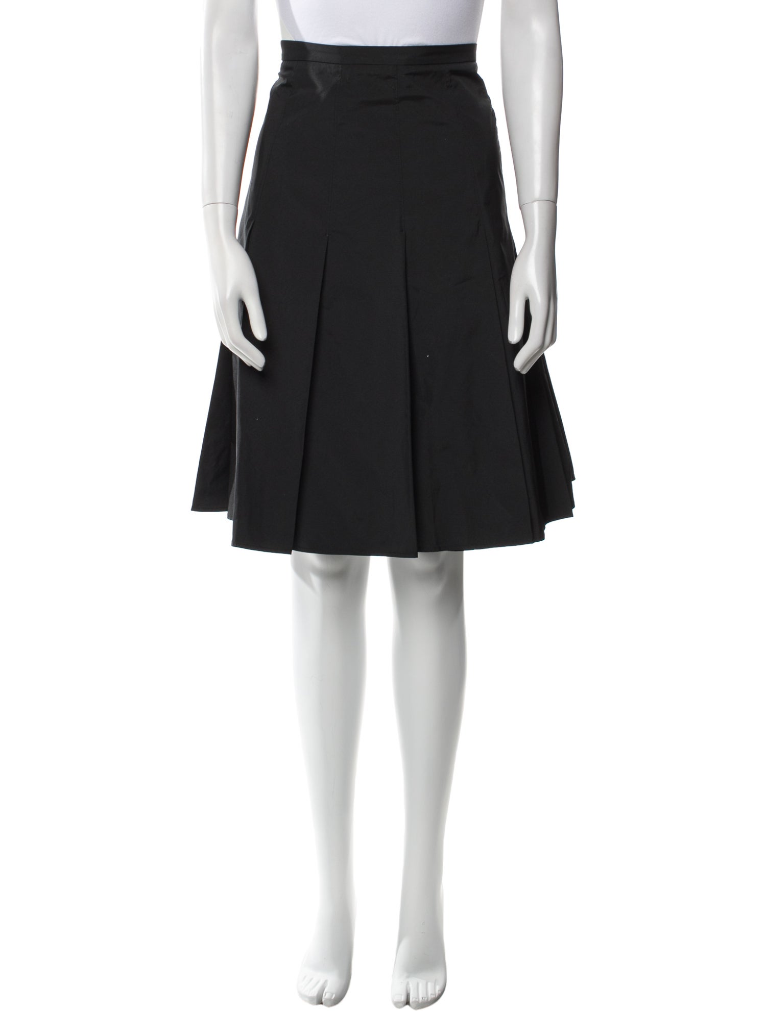 Piazza Sempione Pleated Accents Knee-Length Skirt