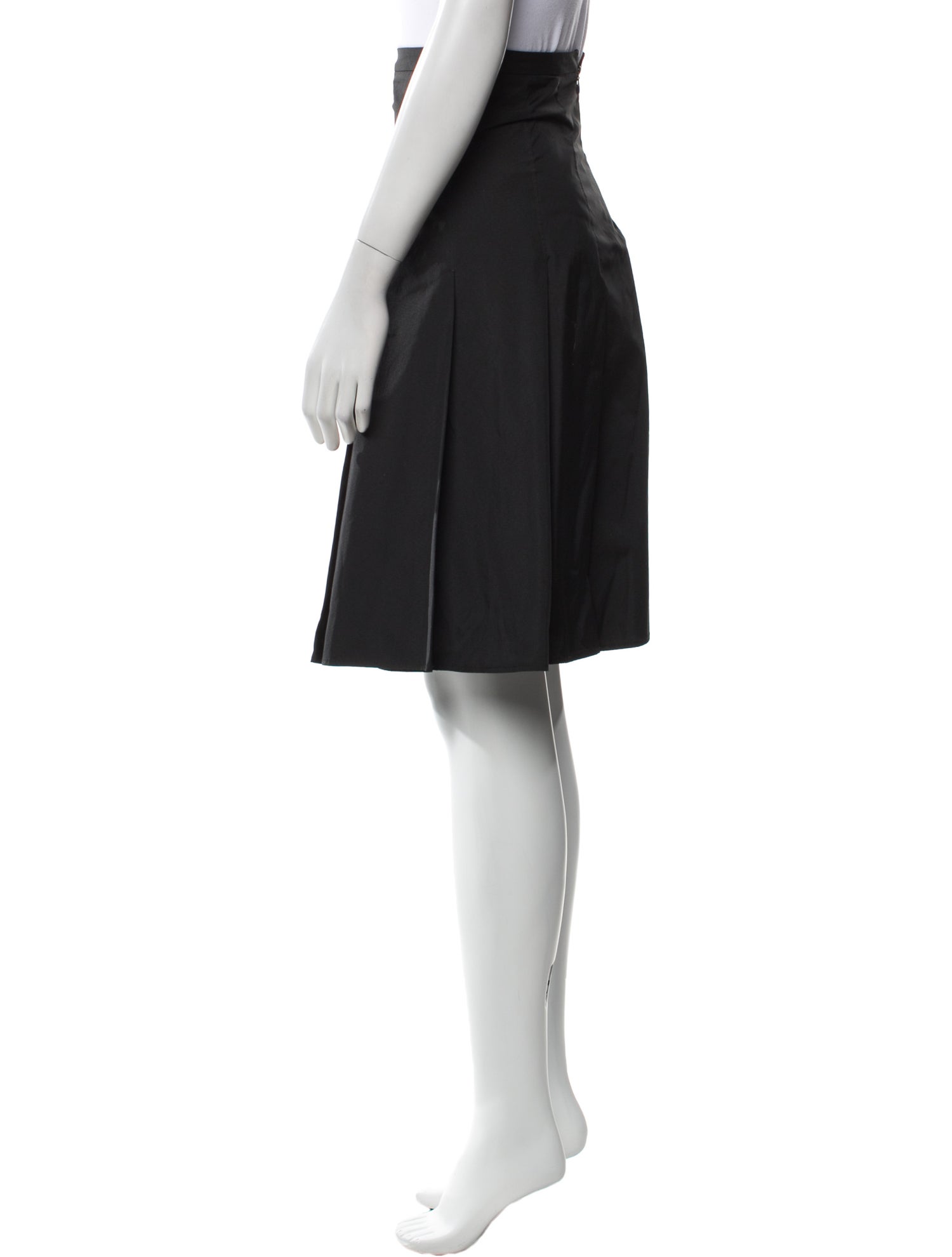 Piazza Sempione Pleated Accents Knee-Length Skirt