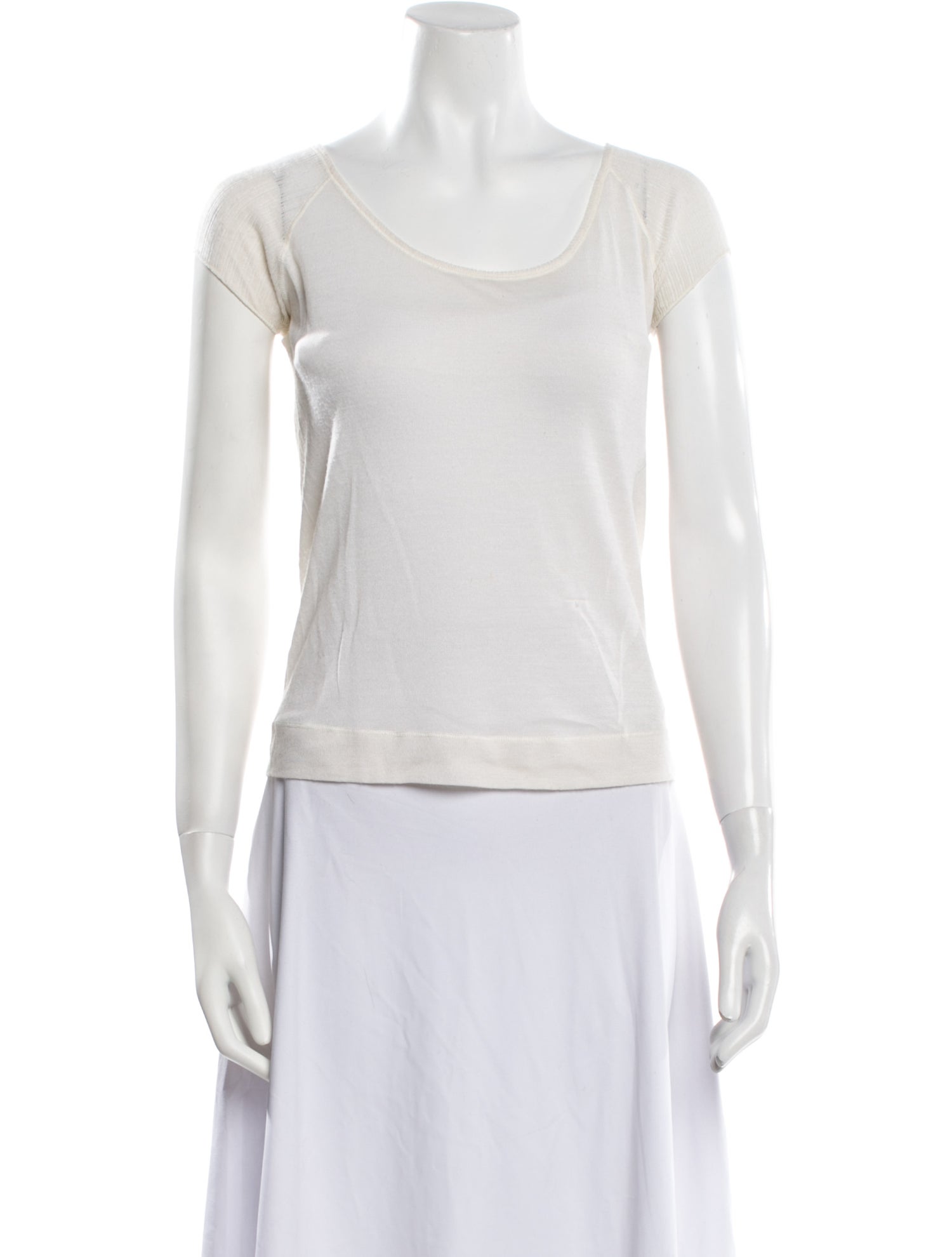 Piazza Sempione Cashmere Scoop Neck T-Shirt