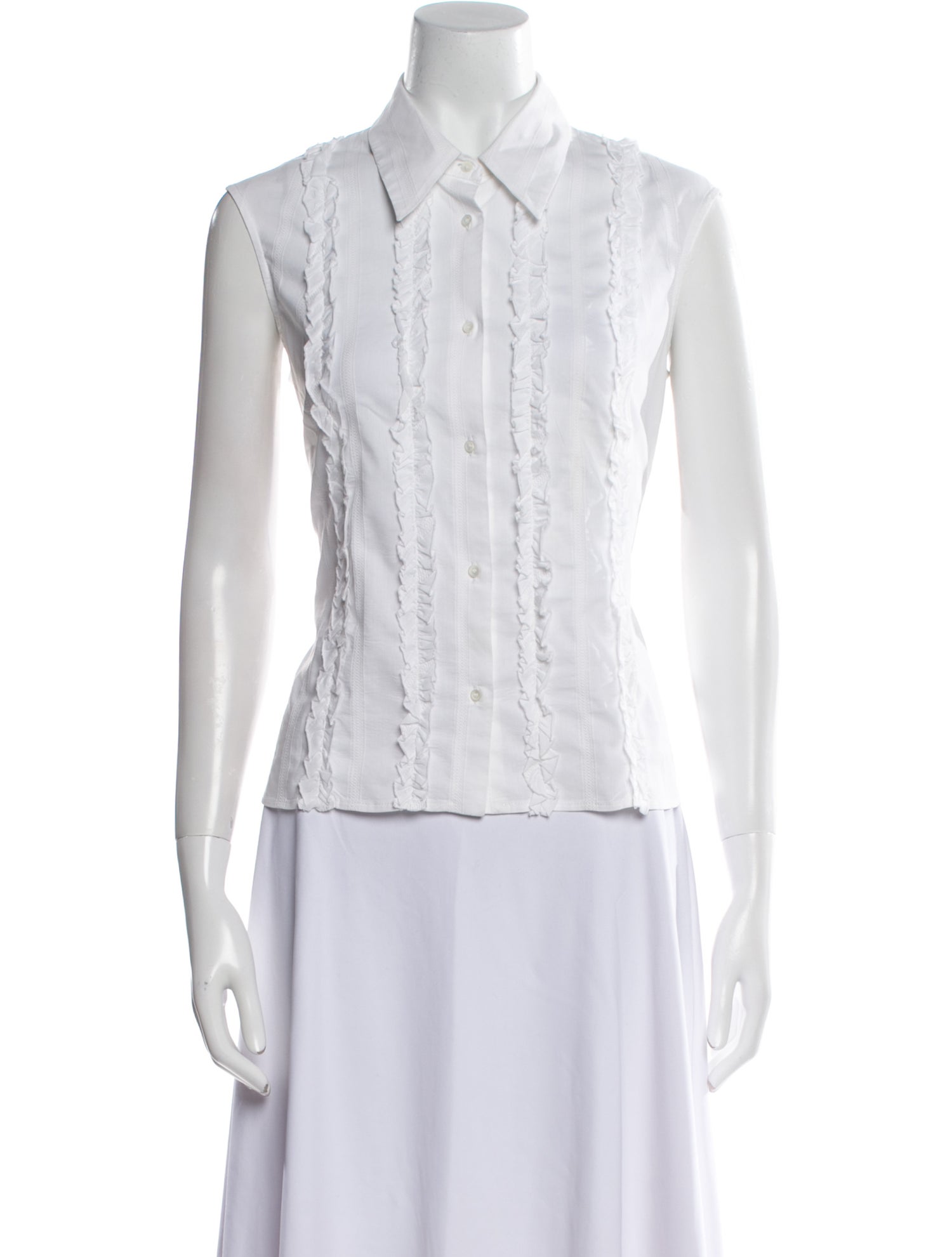 Piazza Sempione Sleeveless Button-Up Top