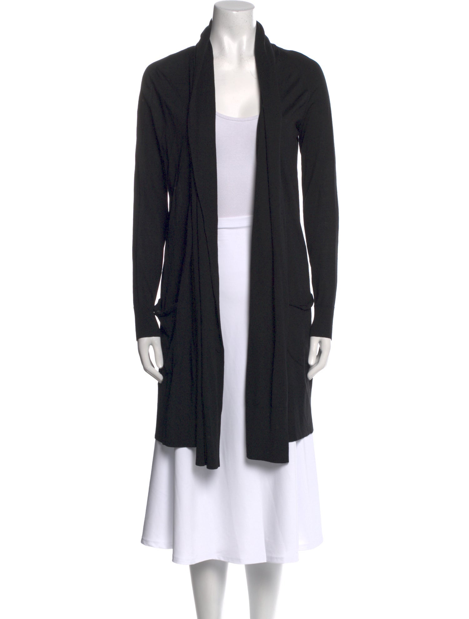 Piazza Sempione Virgin Wool Open Front Sweater