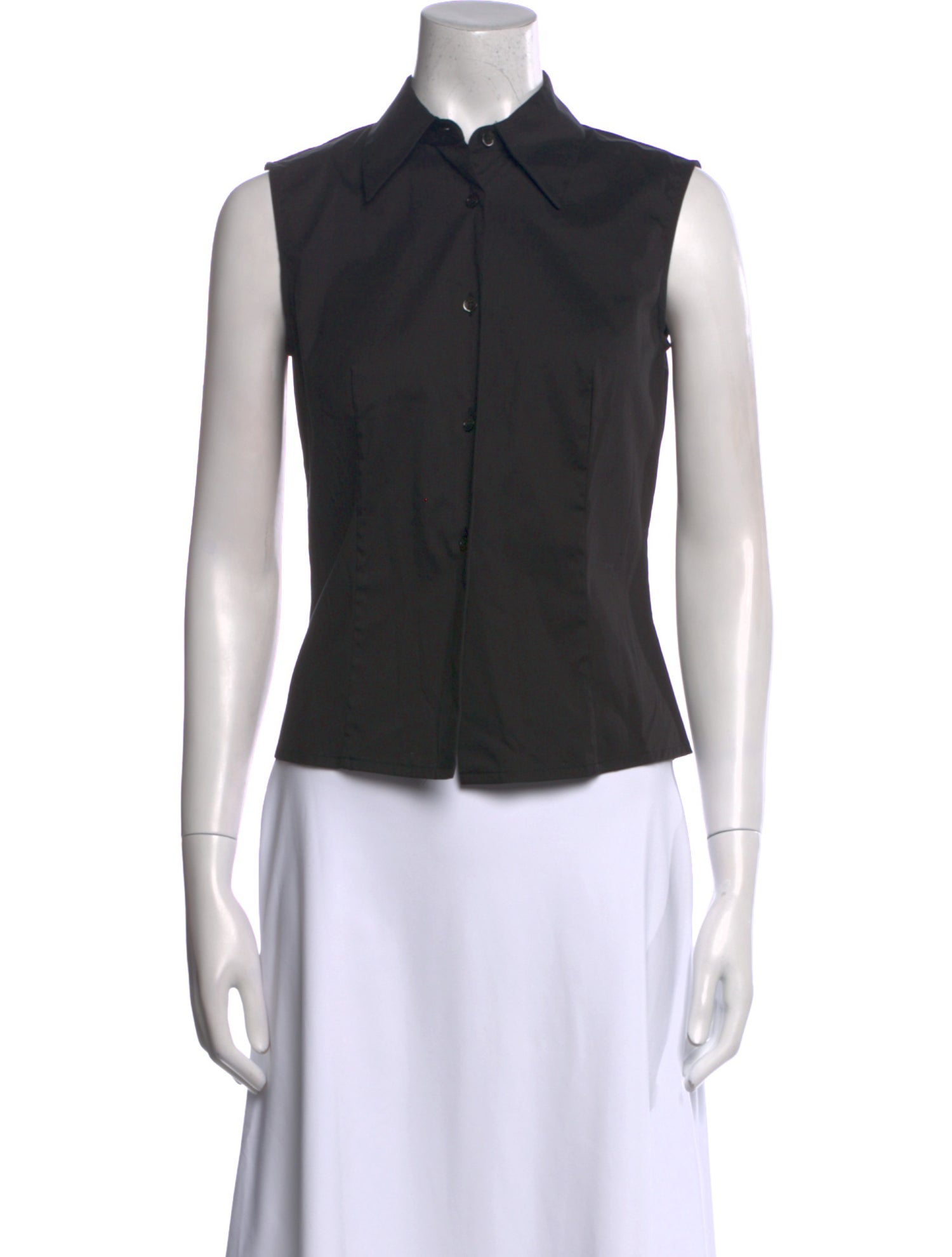 Piazza Sempione Sleeveless Button-Up Top