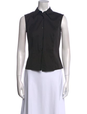 Piazza Sempione Sleeveless Button-Up Top