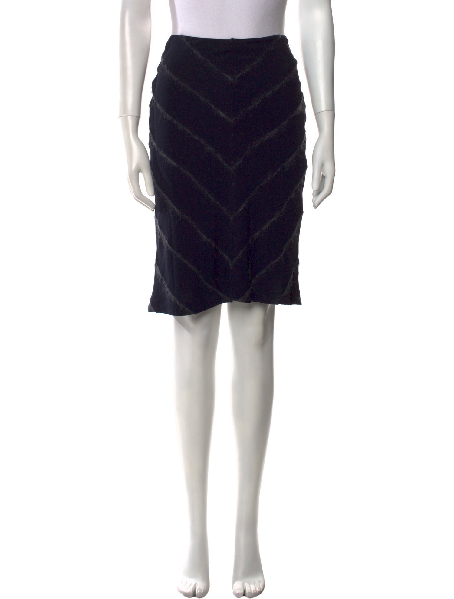 Piazza Sempione Striped Knee-Length Skirt