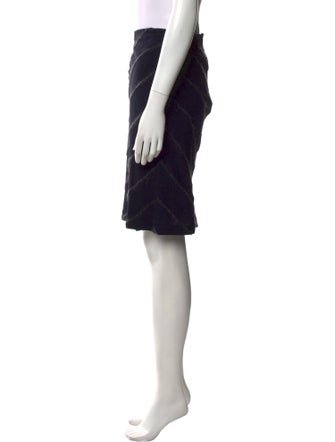 Piazza Sempione Striped Knee-Length Skirt