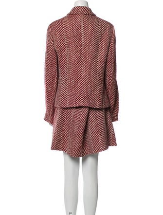 Piazza Sempione Wool Striped Skirt Suit