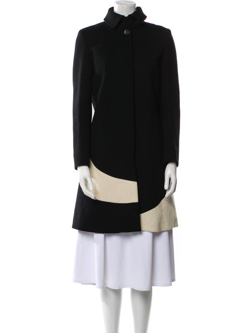 Piazza Sempione Wool Colorblock Pattern Coat