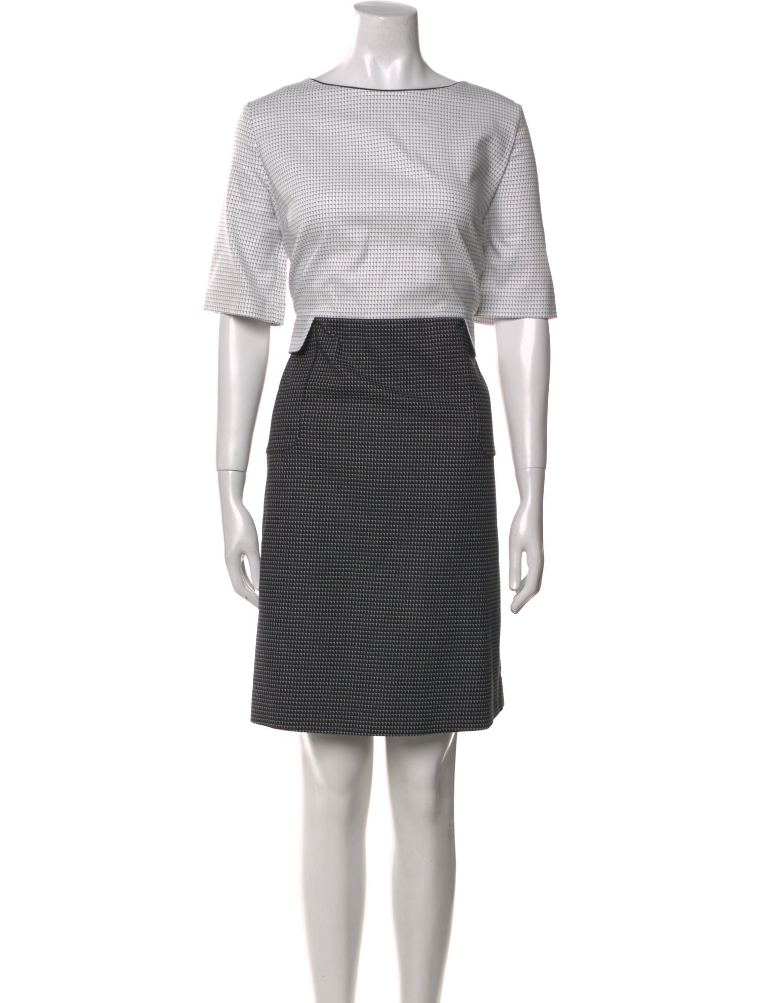 Piazza Sempione Colorblock Pattern Knee-Length Dress w/ Tags