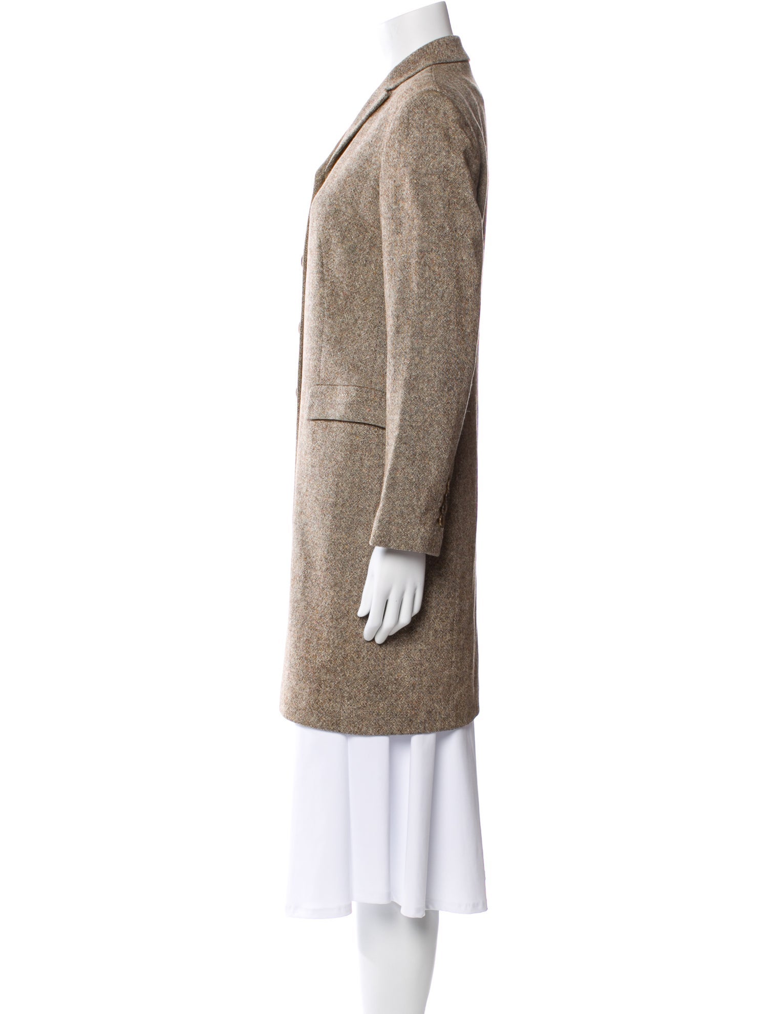 Piazza Sempione Virgin Wool Tweed Pattern Coat