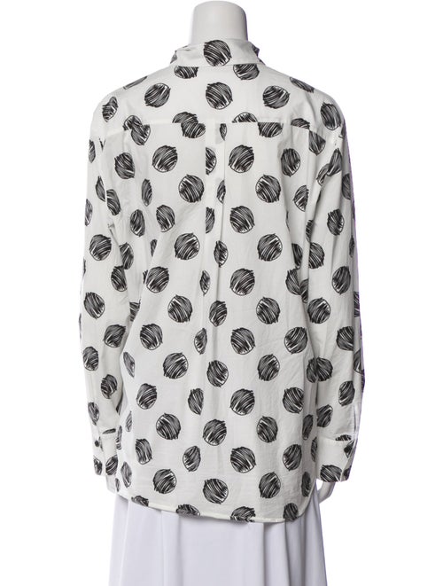 Piazza Sempione Printed Long Sleeve Button-Up Top