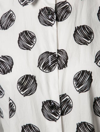 Piazza Sempione Printed Long Sleeve Button-Up Top