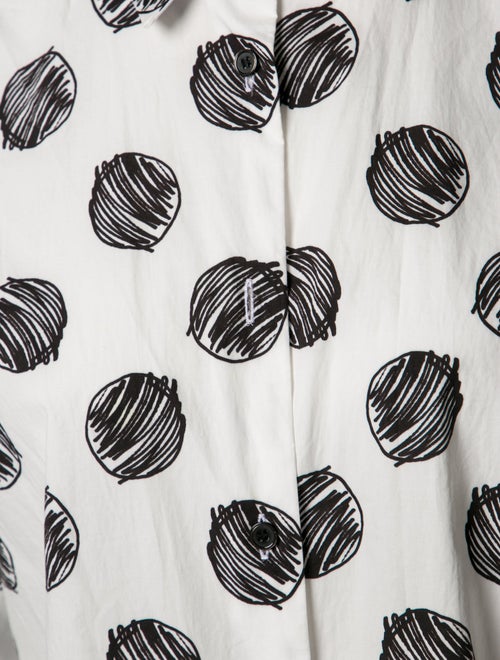 Piazza Sempione Printed Long Sleeve Button-Up Top