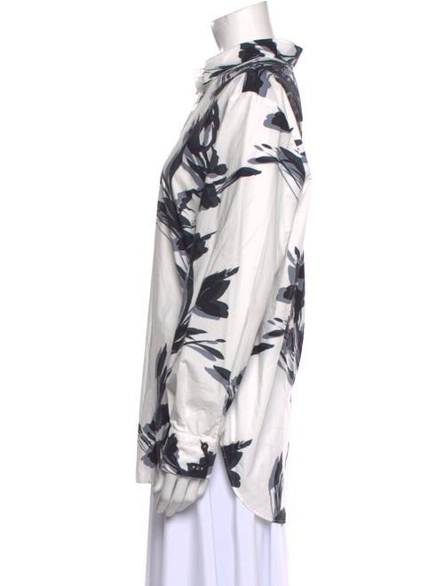 Piazza Sempione Printed Long Sleeve Button-Up Top