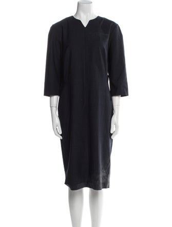 Piazza Sempione V-Neck Midi Length Dress