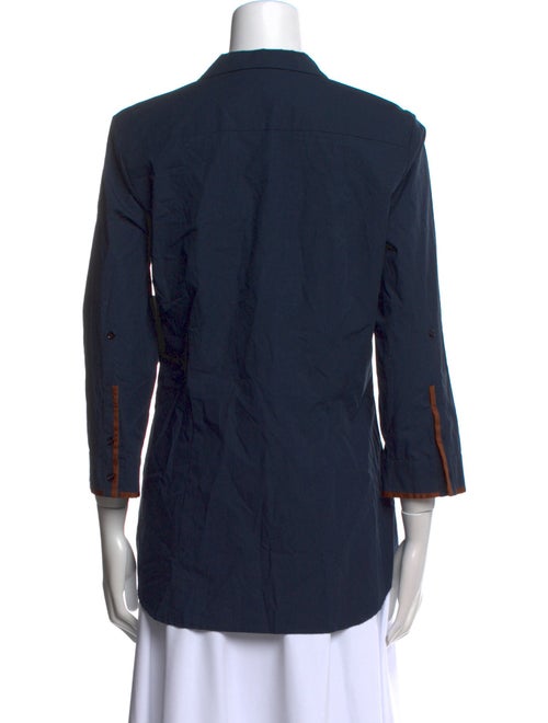 Piazza Sempione Three-Quarter Sleeve Button-Up Top