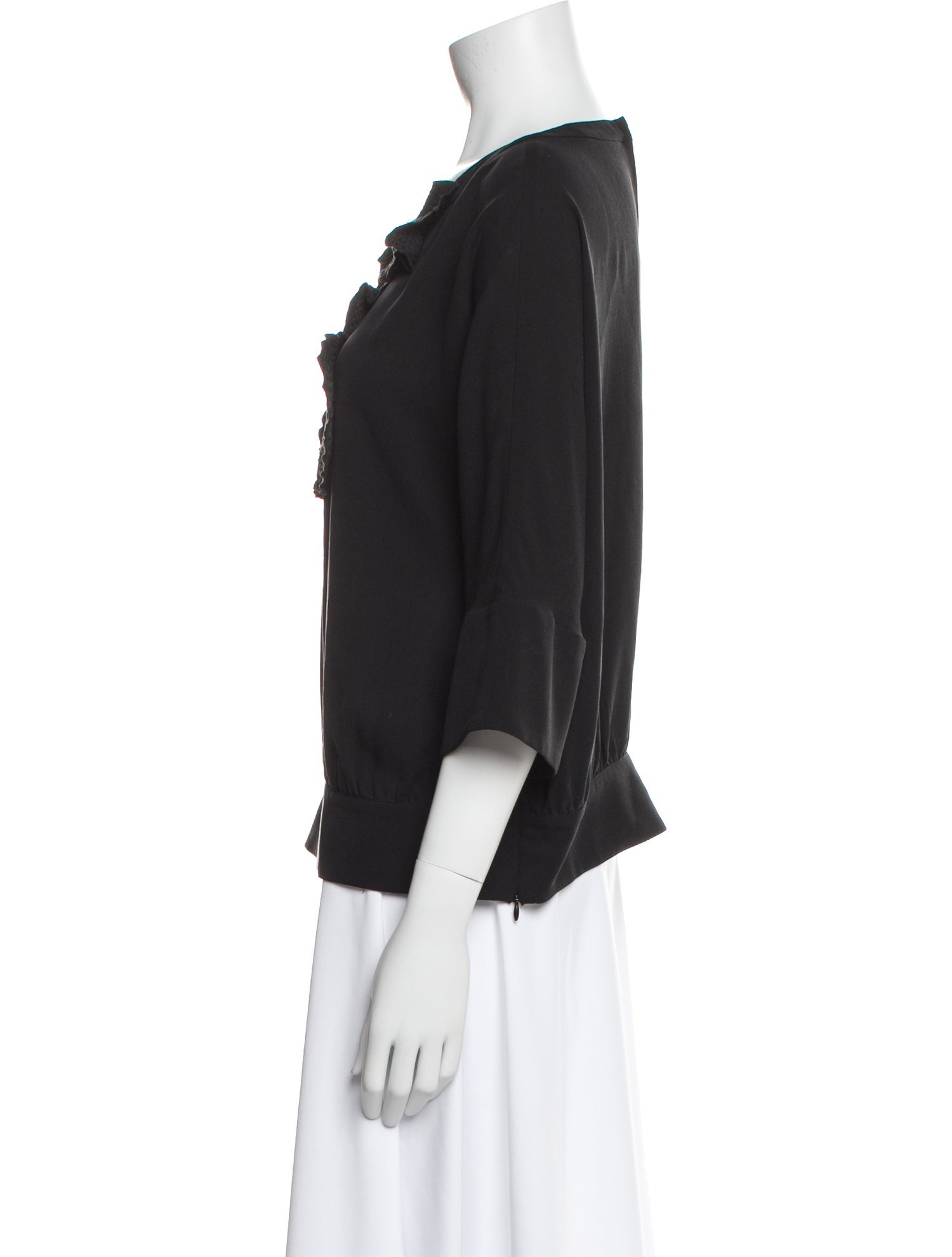 Piazza Sempione Silk Bateau Neckline Sweatshirt