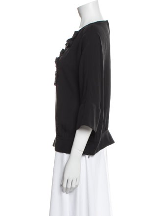 Piazza Sempione Silk Bateau Neckline Sweatshirt