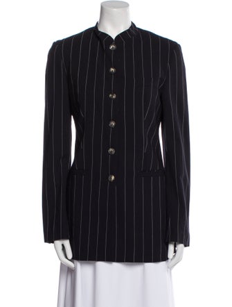 Piazza Sempione Wool Striped Evening Jacket