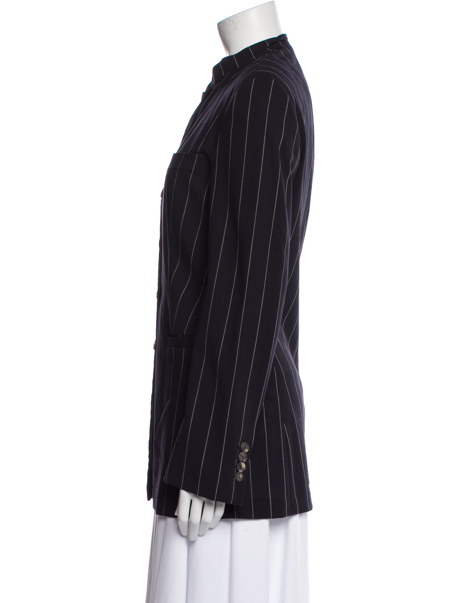 Piazza Sempione Wool Striped Evening Jacket