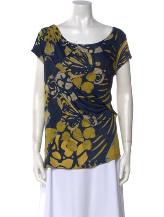 Piazza Sempione Printed Cowl Neck T-Shirt