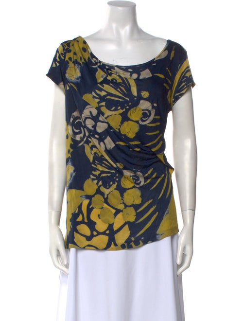 Piazza Sempione Printed Cowl Neck T-Shirt