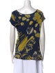 Piazza Sempione Printed Cowl Neck T-Shirt