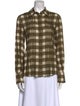 Piazza Sempione Plaid Print Long Sleeve Button-Up Top