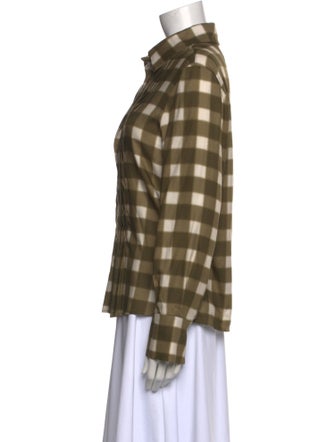 Piazza Sempione Plaid Print Long Sleeve Button-Up Top