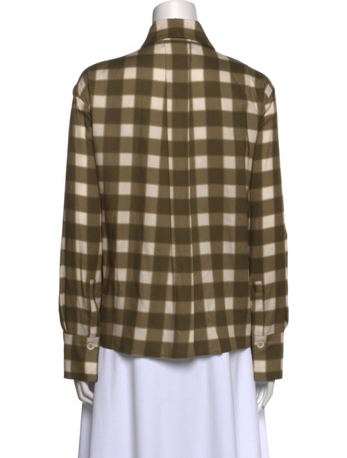 Piazza Sempione Plaid Print Long Sleeve Button-Up Top