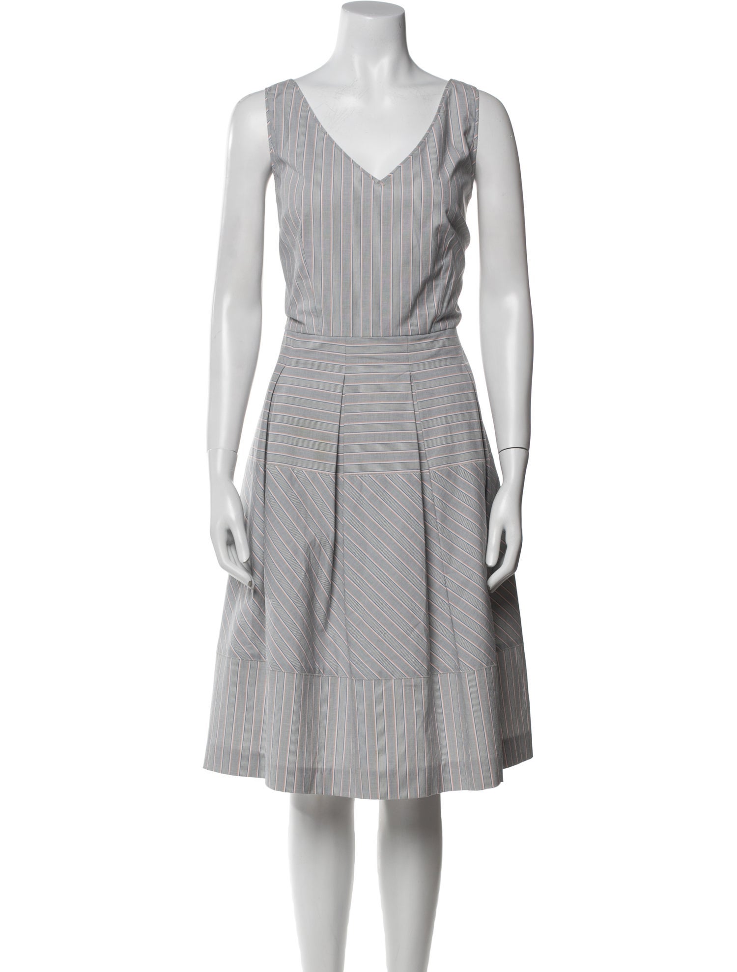 Piazza Sempione Striped Midi Length Dress