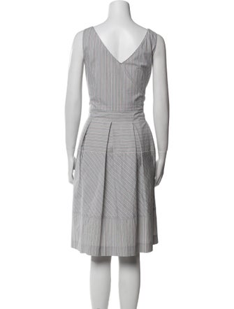 Piazza Sempione Striped Midi Length Dress