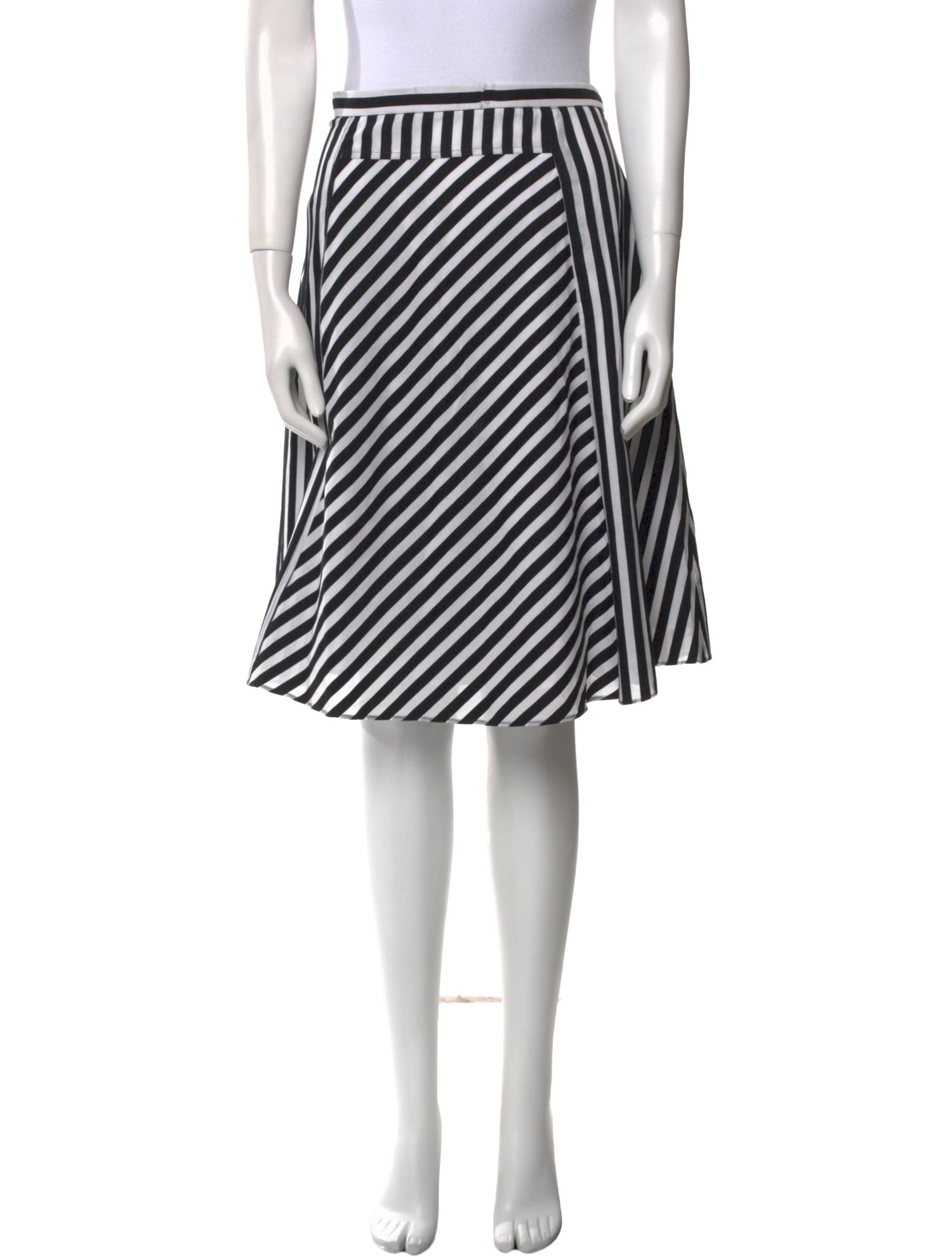 Piazza Sempione Striped Knee-Length Skirt