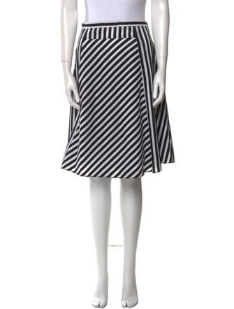 Piazza Sempione Striped Knee-Length Skirt