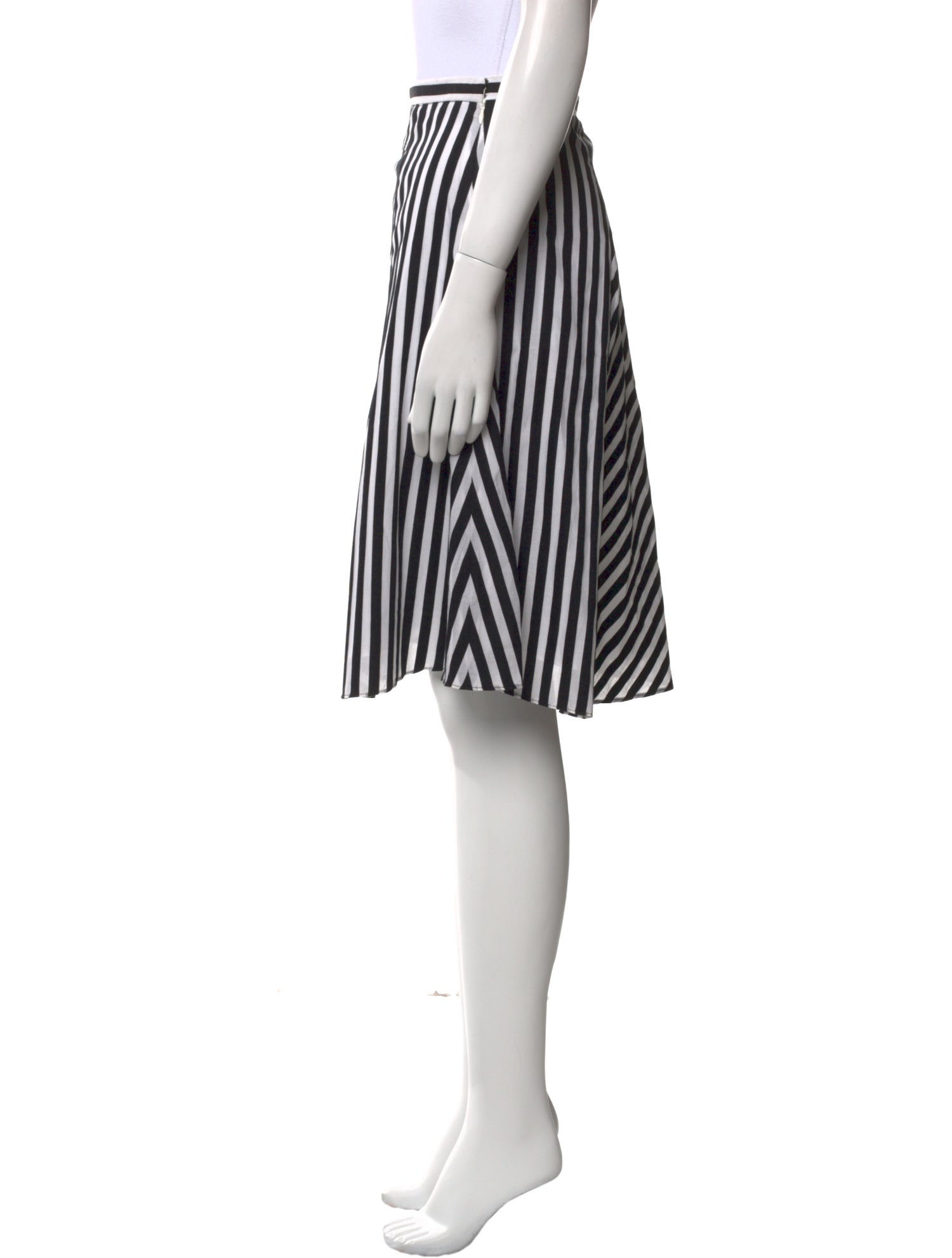 Piazza Sempione Striped Knee-Length Skirt