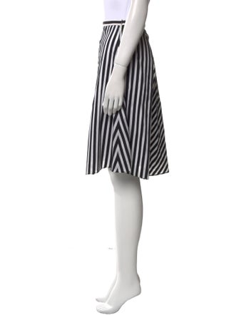 Piazza Sempione Striped Knee-Length Skirt