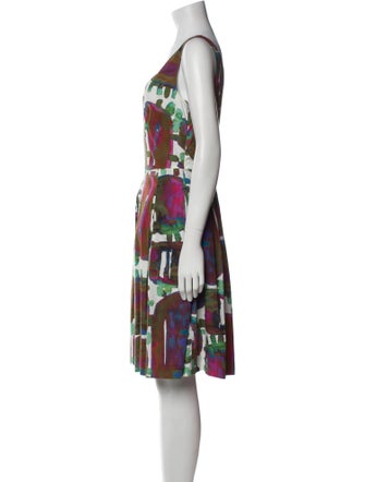 Piazza Sempione Printed Knee-Length Dress